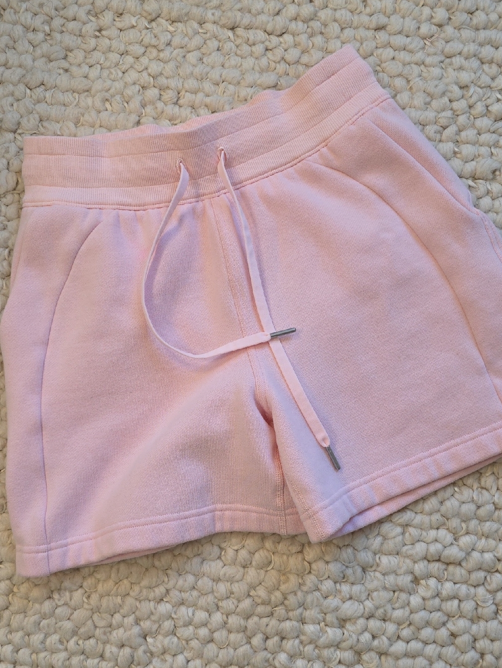 lululemon athletica Light Pink Drawstring Athletic Scuba Shorts